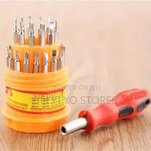 Professional Multi-Bit Screwdriver Set in Portable Round Case