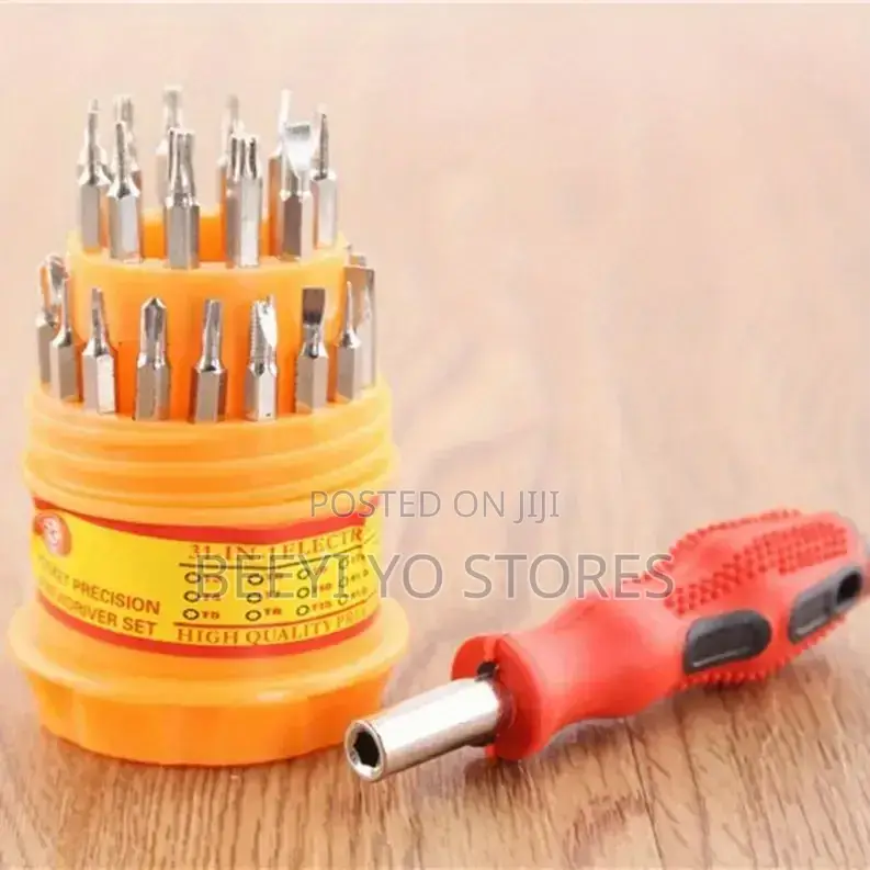 Professional Multi-Bit Screwdriver Set in Portable Round Case