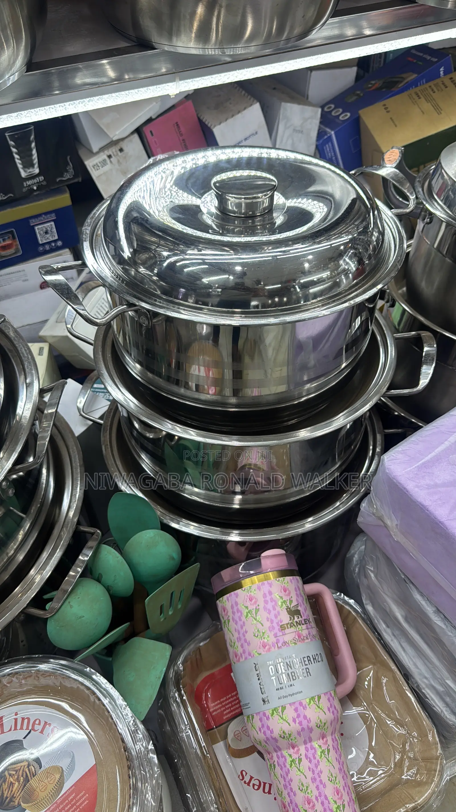 3pc Set of Stainless Steel Caserole Set With 30cm,32cm 34cm