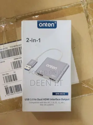 ONTEN USB 3.0 to Dual Hdmi Adapter