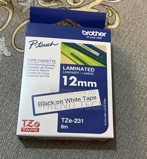 Brother Label Tape 12mm Black on White