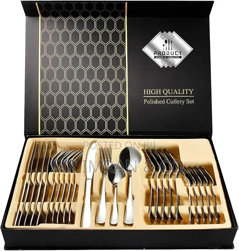 24-Piece High Quality Polished Stainless Steel Cutlery Set