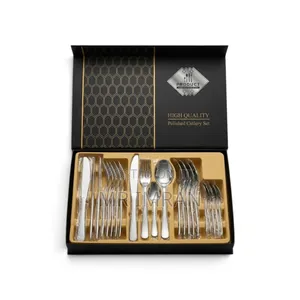 24-Piece High Quality Polished Stainless Steel Cutlery Set