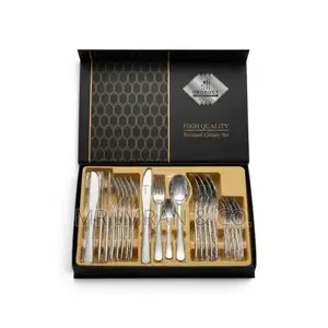 24-Piece High Quality Polished Stainless Steel Cutlery Set