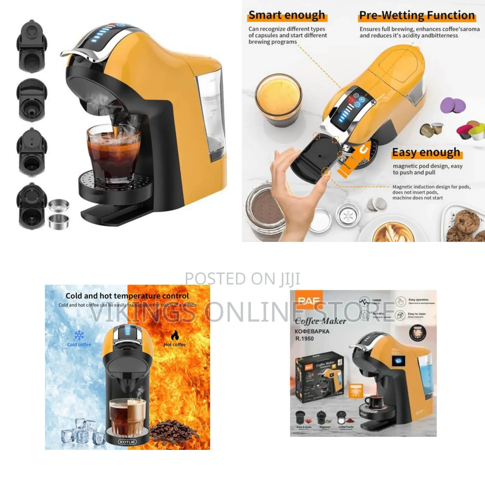 RAF 19 Bar Espresso 5 In1 Automatic Coffee Machine for Nespresso