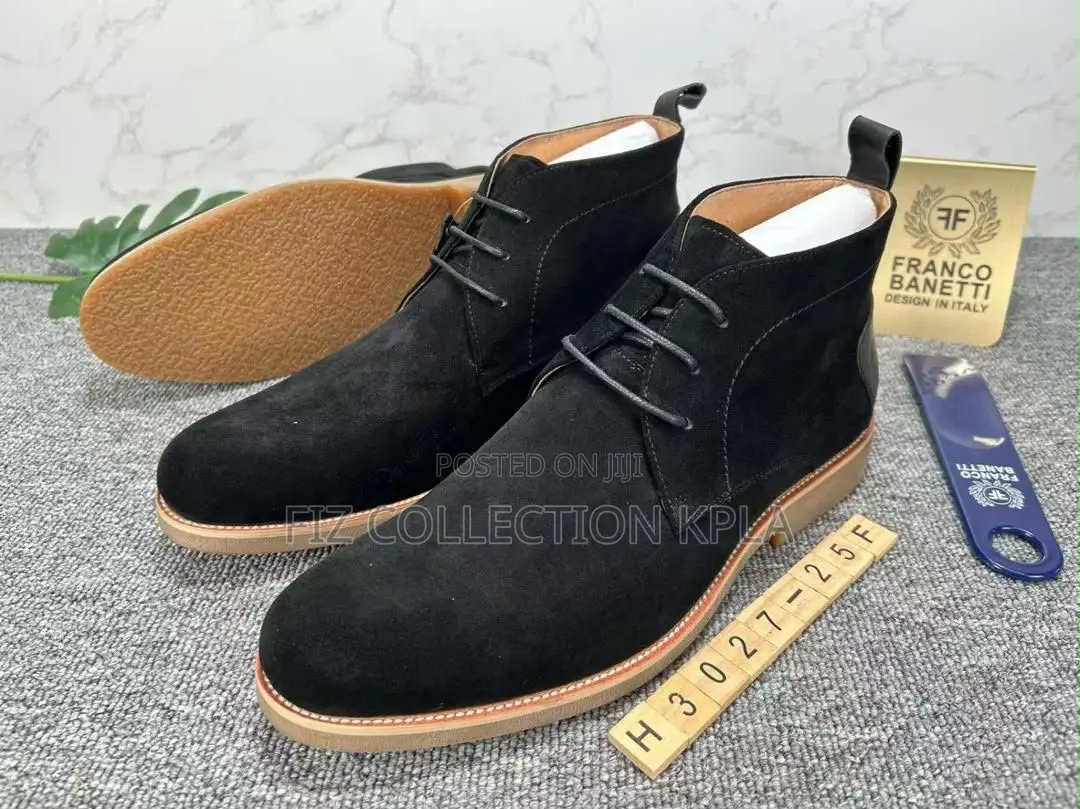 Original Franco Banetti Black Suede Chukka Boots