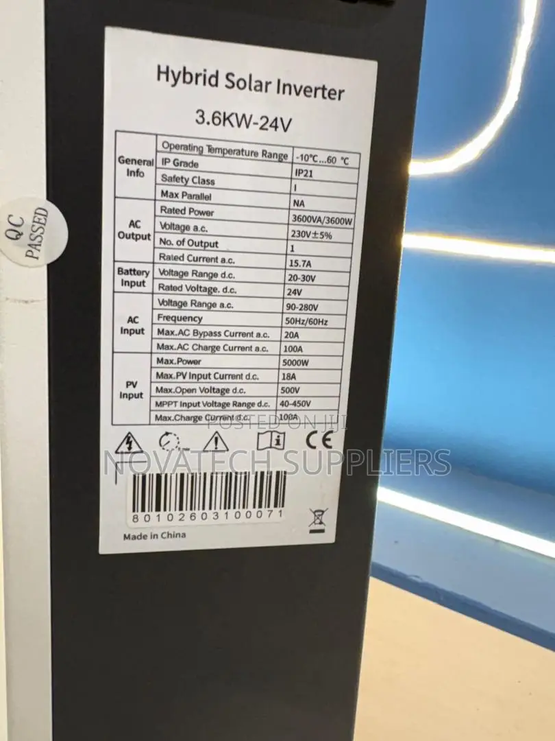 Sunshine 3.6kW 24V Hybrid Solar Inverter 5000W MPPT