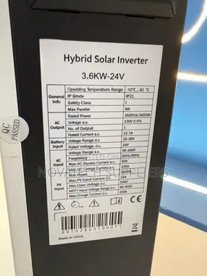 Sunshine 3600W 24V Hybrid Solar Inverter 500V PV Input