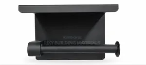 Black Wall-Mounted Tissue Holder