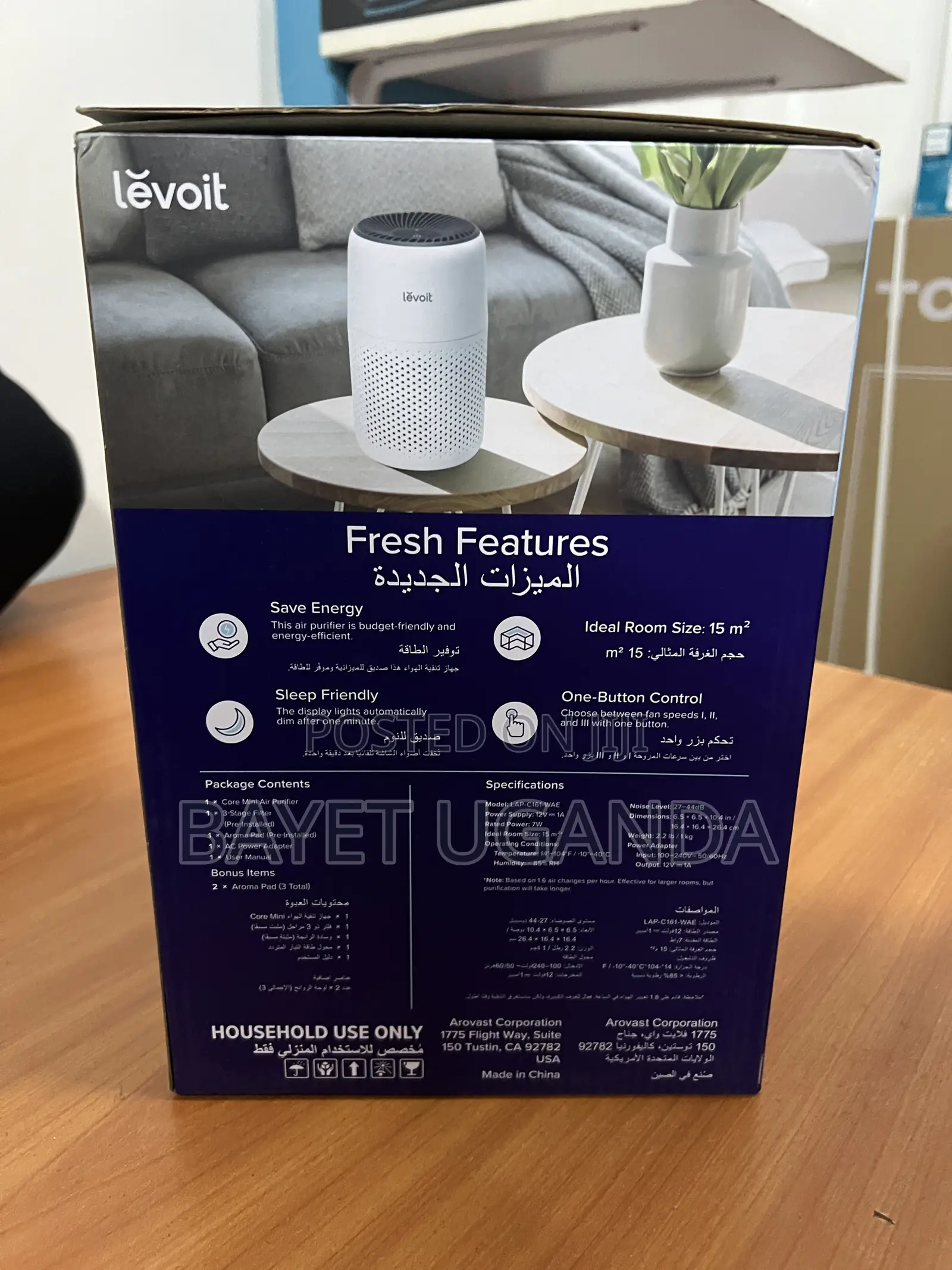 LEVOIT Air Purifier 3-in-1 Filter Cleaner With Fragrance Sponge