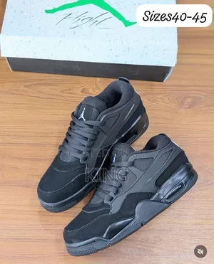 Nike Air Jordan 4 RM "Black Cat" Sneakers Black Nubuck