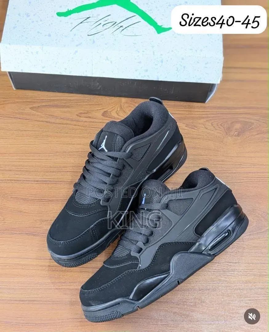 Nike Air Jordan 4 RM "Black Cat" Sneakers Black Nubuck
