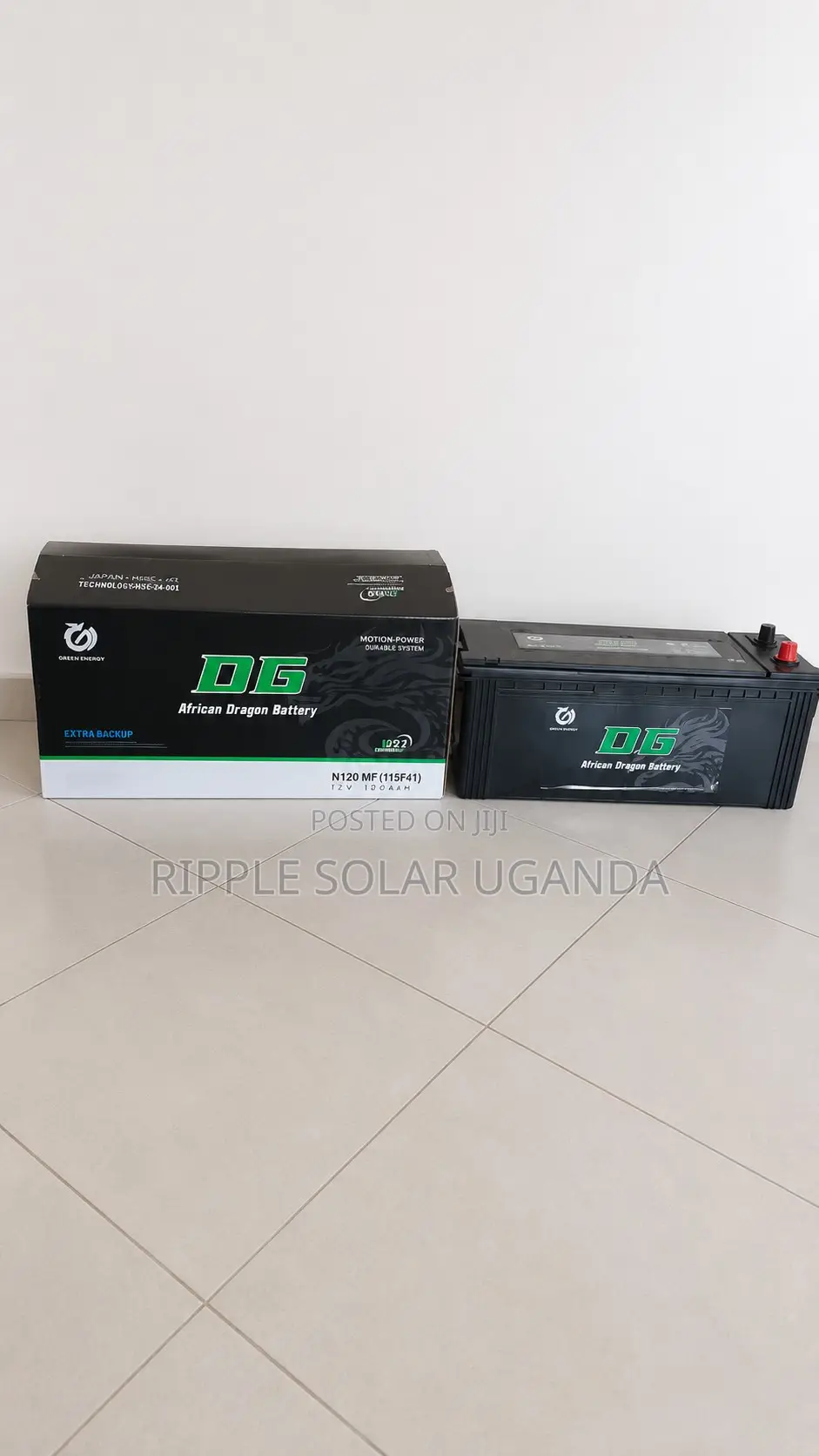 120Ah DG African Dragon N120 Maintenance-Free Car Battery 12V