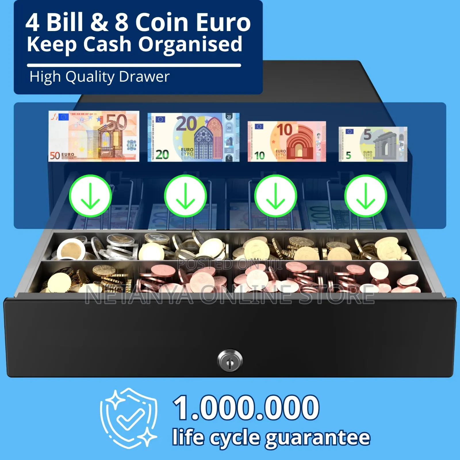 Heavy Duty Metal Cash Drawer