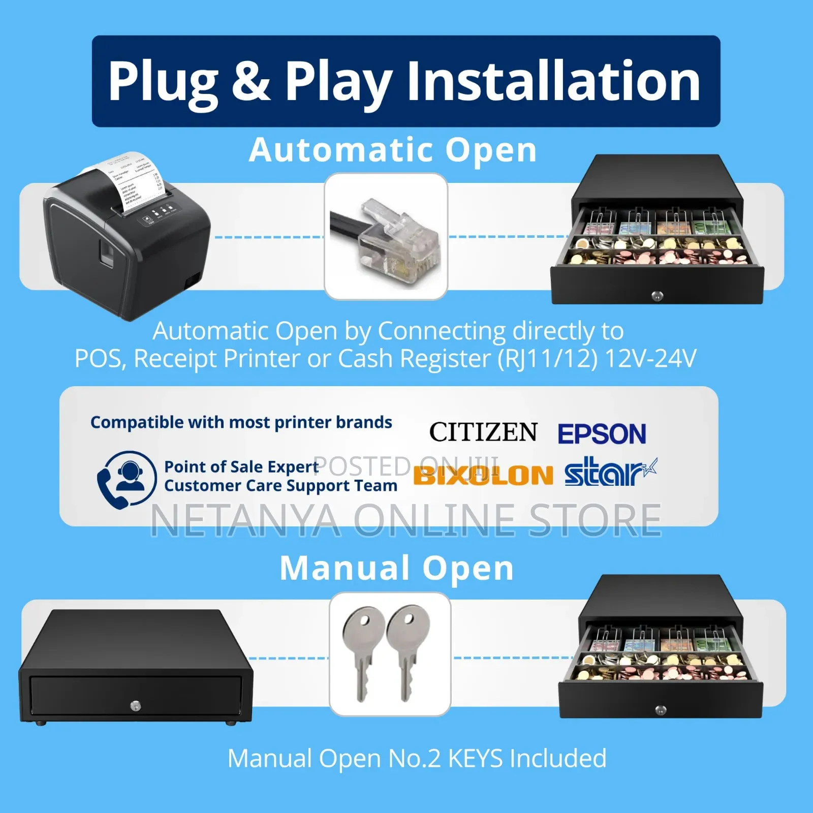 Heavy Duty Metal Cash Drawer