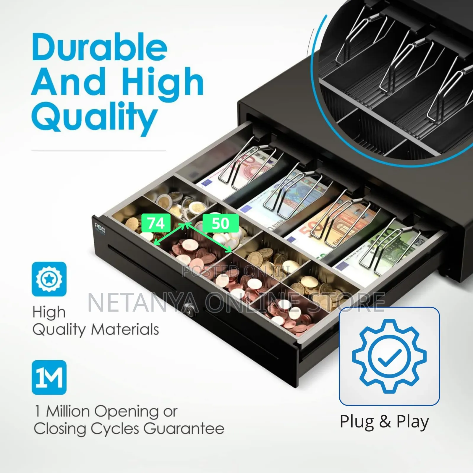 Heavy Duty Metal Cash Drawer