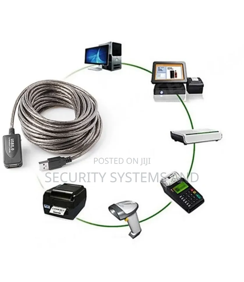 USB 2.0 Hi-Speed Active Repeater Extension Cable
-30 Meters