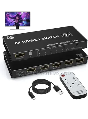 HDMI Switch 5 in 1 Output Switcher With Remote