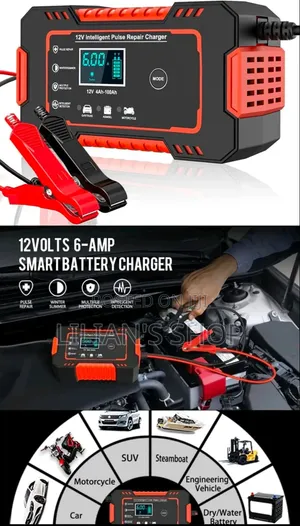 12V 6A Intelligent Pulse Repair Battery Charger