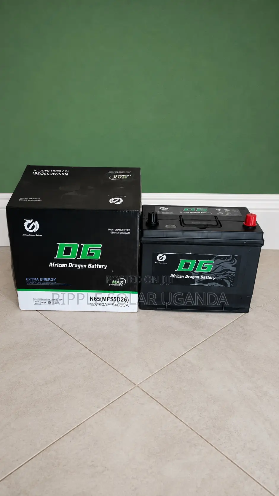 60Ah DG African Dragon N65 Maintenance-Free Car Battery 12V