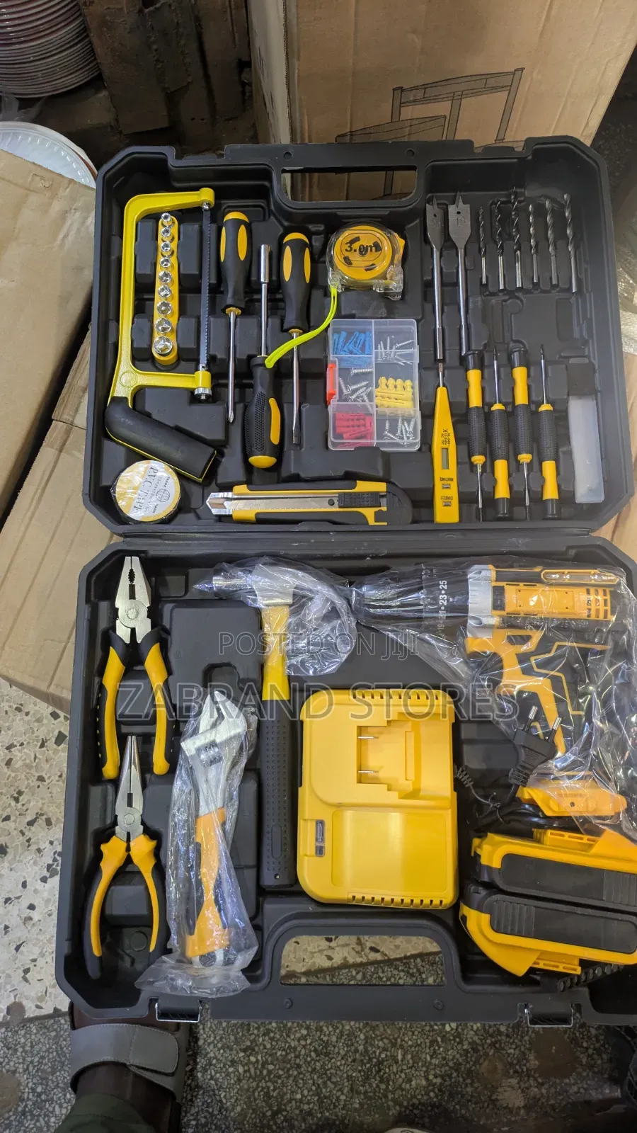 34-Piece Cordless Drill and Hand Tool Combo Kit