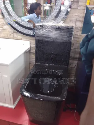 Classy Black Toilet Set