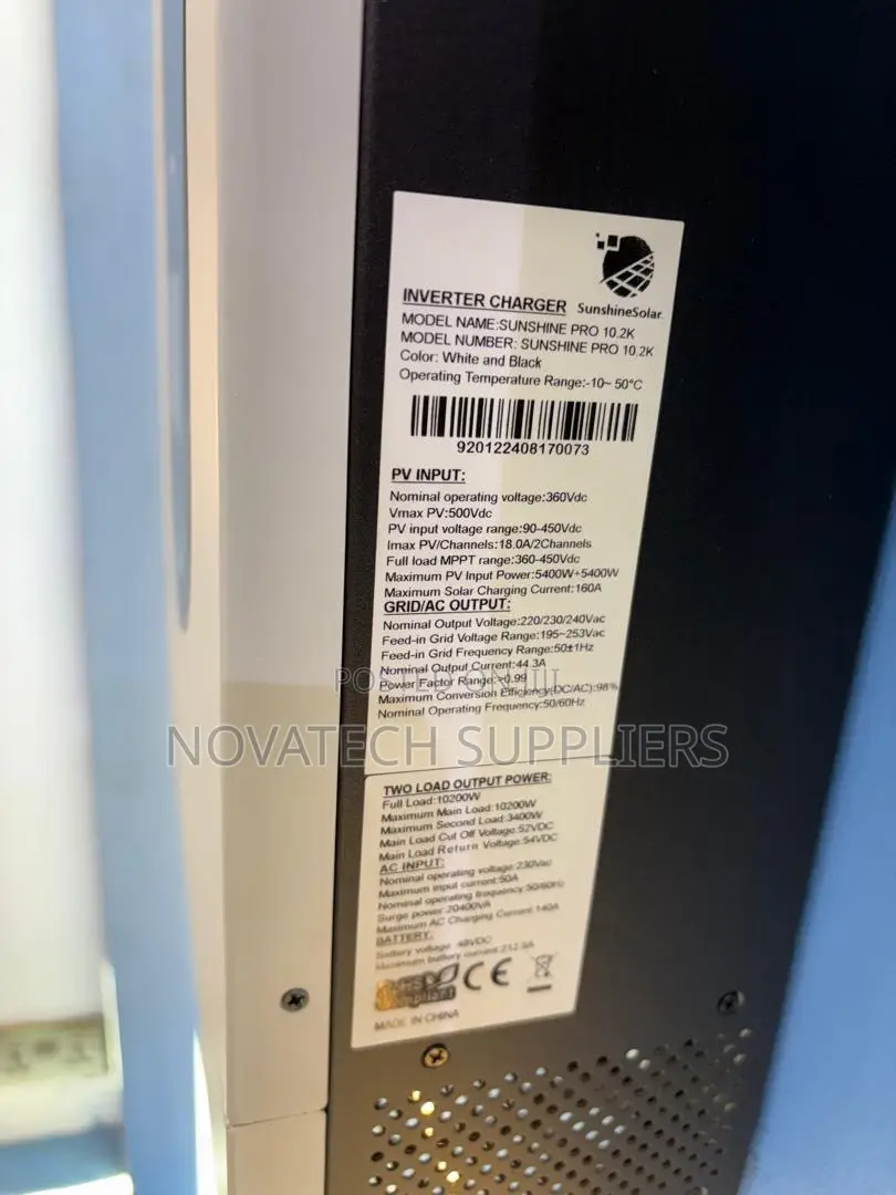 Sunshine PRO 10.2kW 48V Hybrid Solar Inverter 10,200W