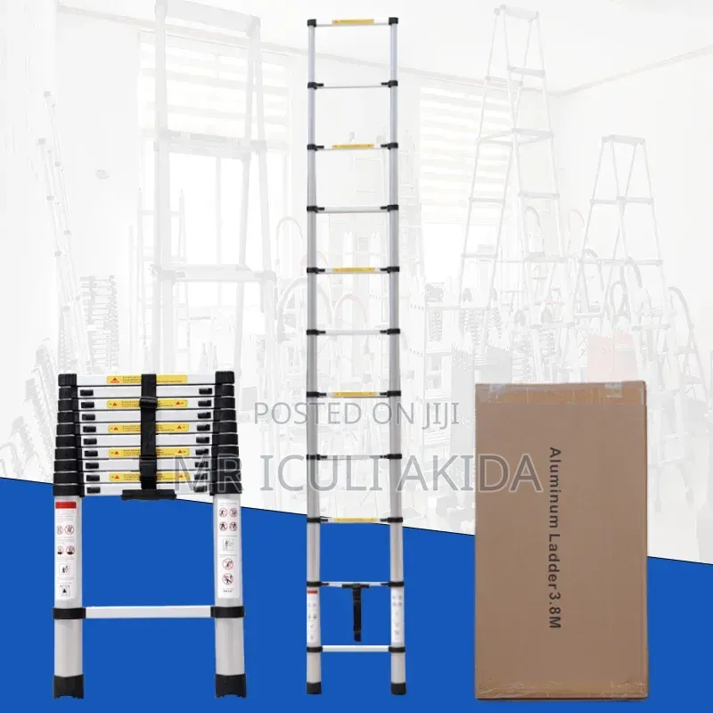 15steps 4.4mtrs Aluminium Telescopic Extension Ladder
