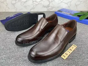 Original Franco Banetti Men’s Dark Brown Leather Formal Side-Zip Boots
