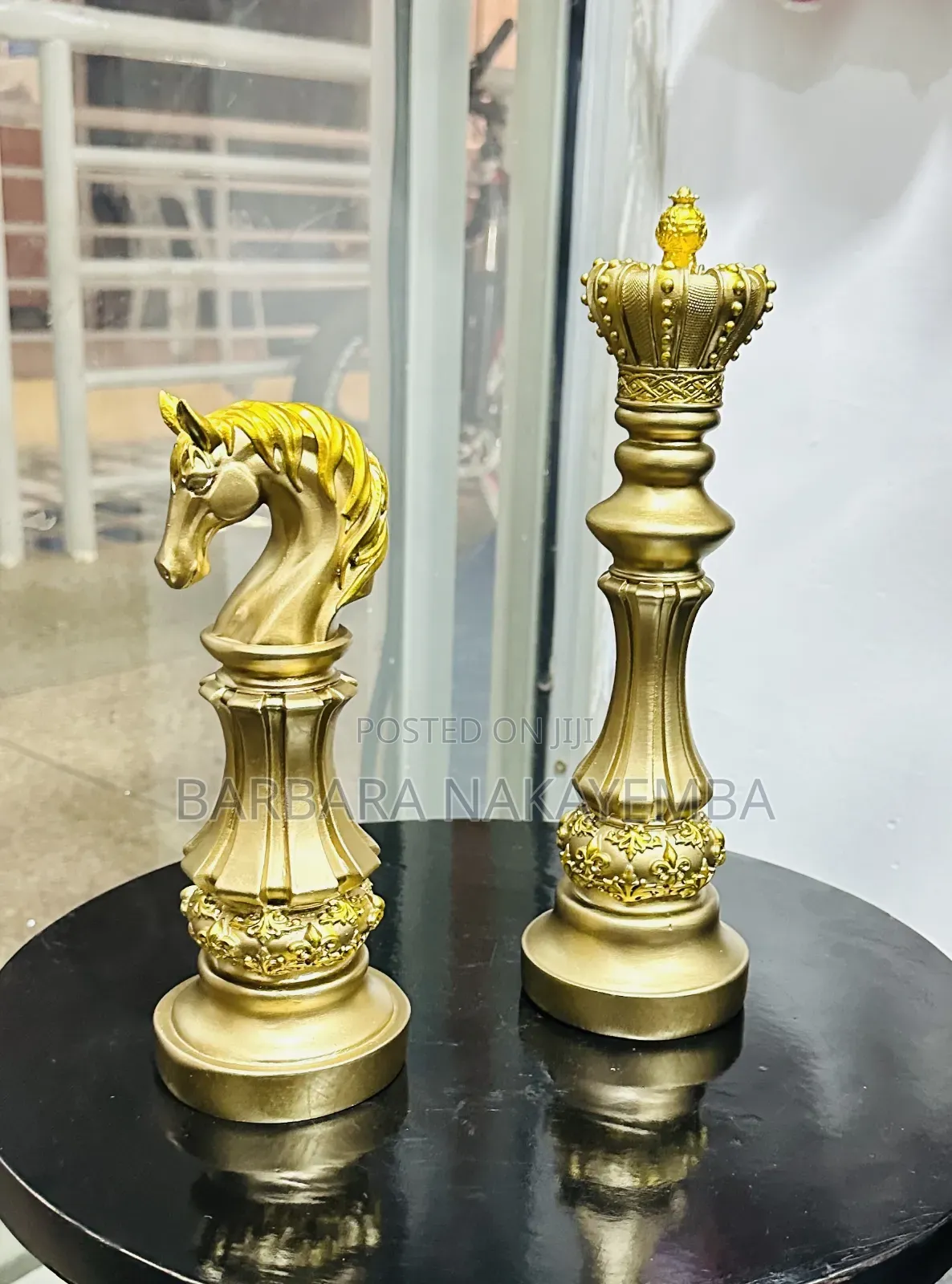 2 Piece Ceramic Chess Decor Figurines