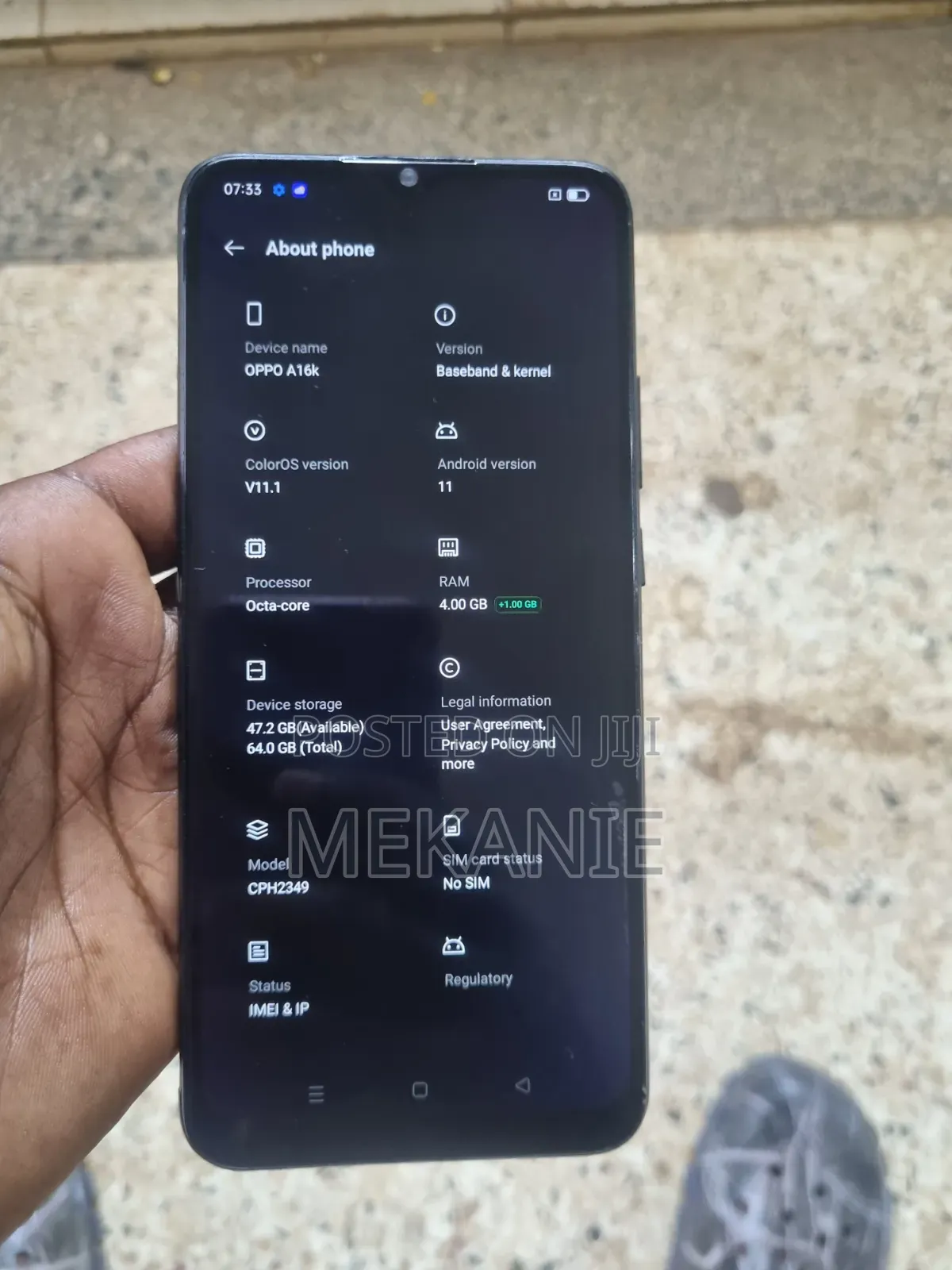 Oppo A16K 64 GB Black