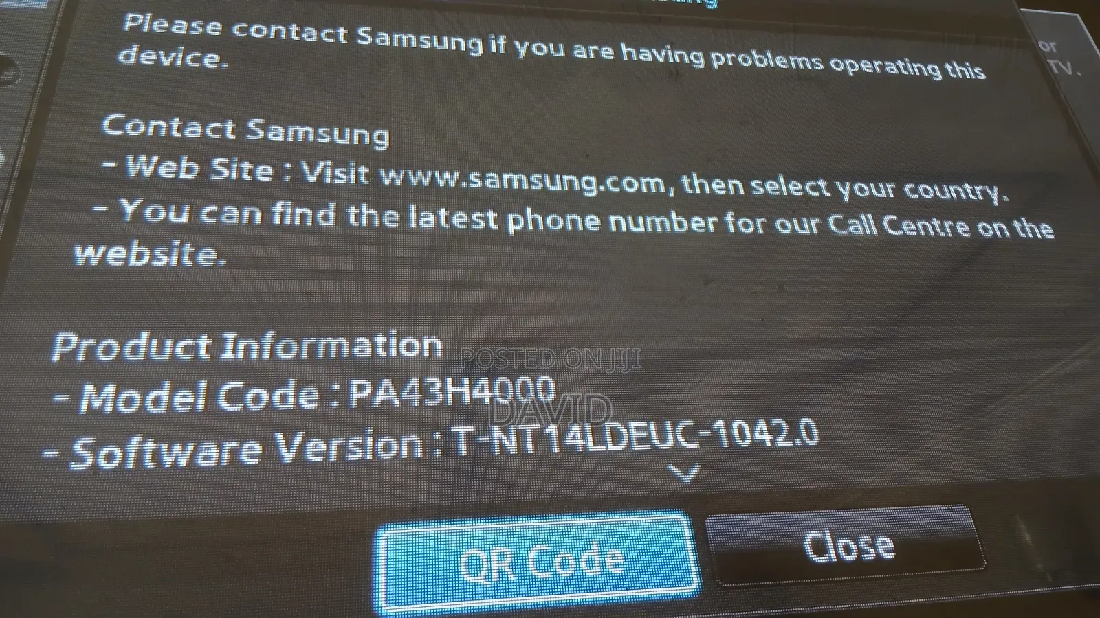 Samsung 43' Plasma TV