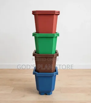 Stackable Red,Green,Blue, Brown Plastic Flower Pot Plastic Flower Pot