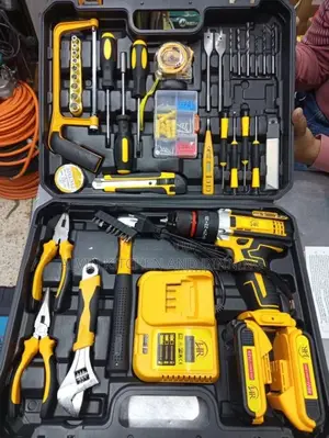 Cordless Drill Tool Box Set With 2 Batteries