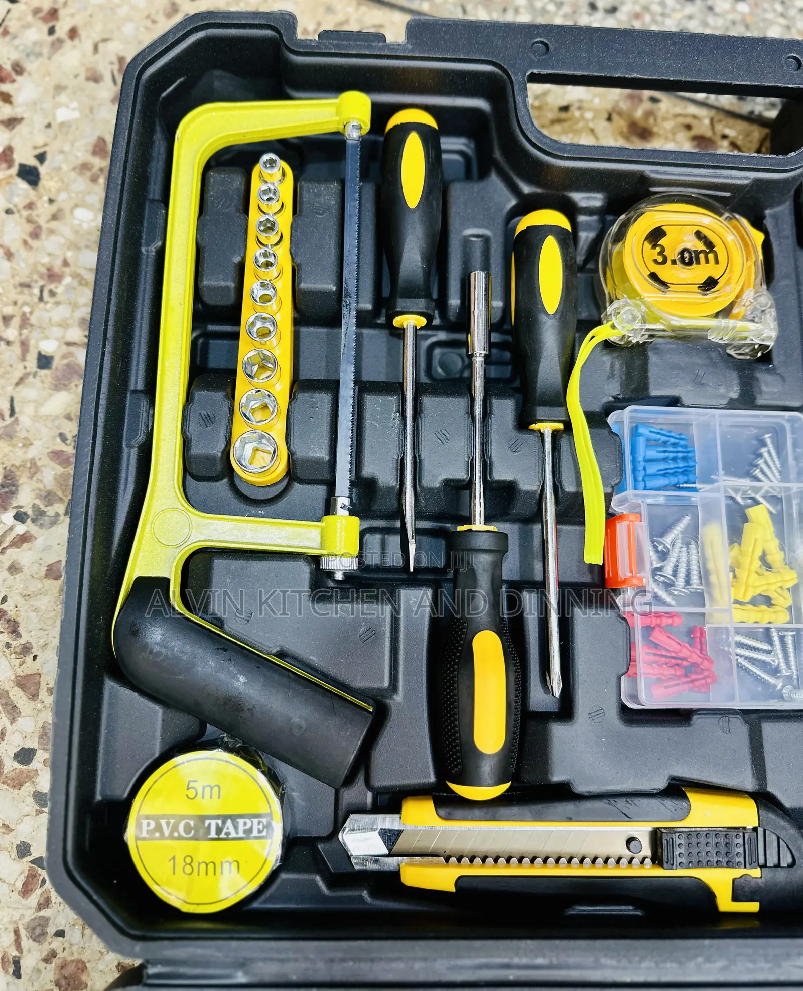 Cordless Drill Tool Box Set With 2 Batteries