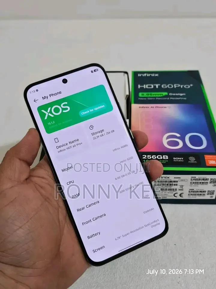 New Infinix Hot 60 Pro+ 256 GB Gray