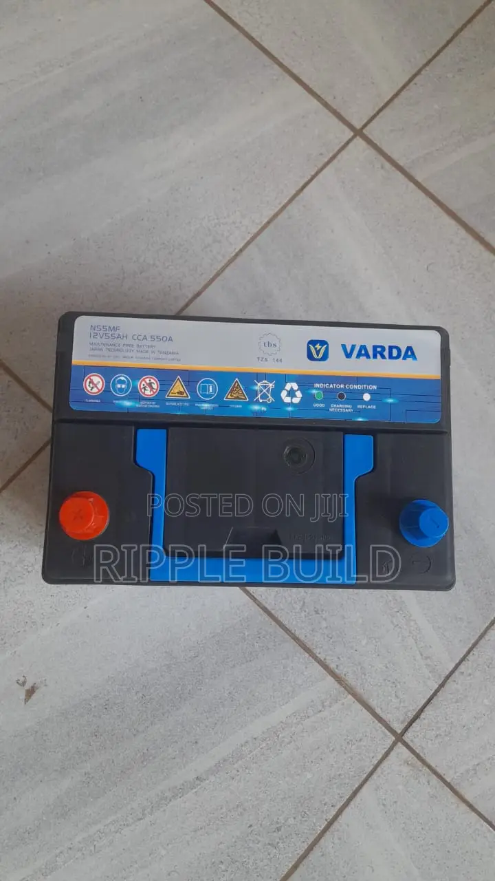 55Ah Varda N55/R Right Hand Car Battery 550CCA 12V