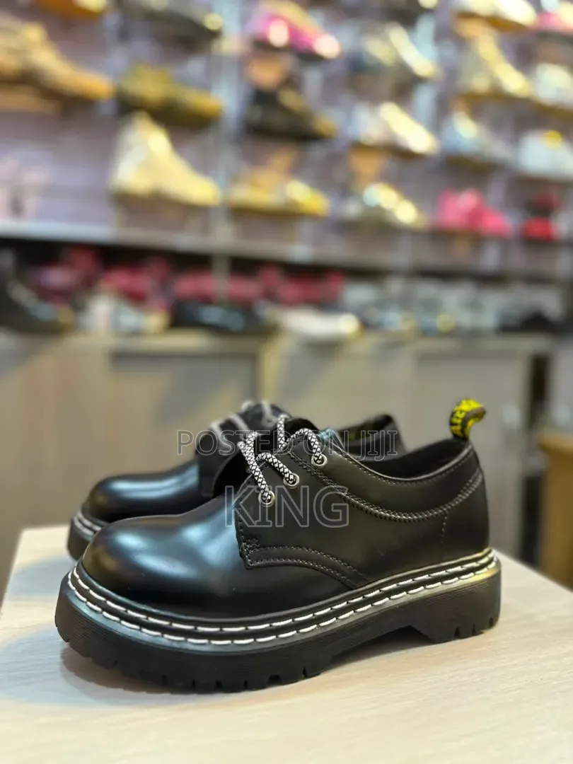 Dr. Martens 1461 Bex Double-Stitch Platform Shoes