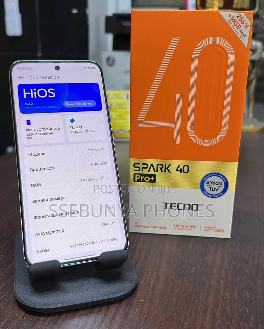 New Tecno Spark 40 Pro+ 256 GB White