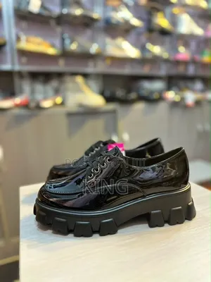 Stylish Black Patent Platform Loafers