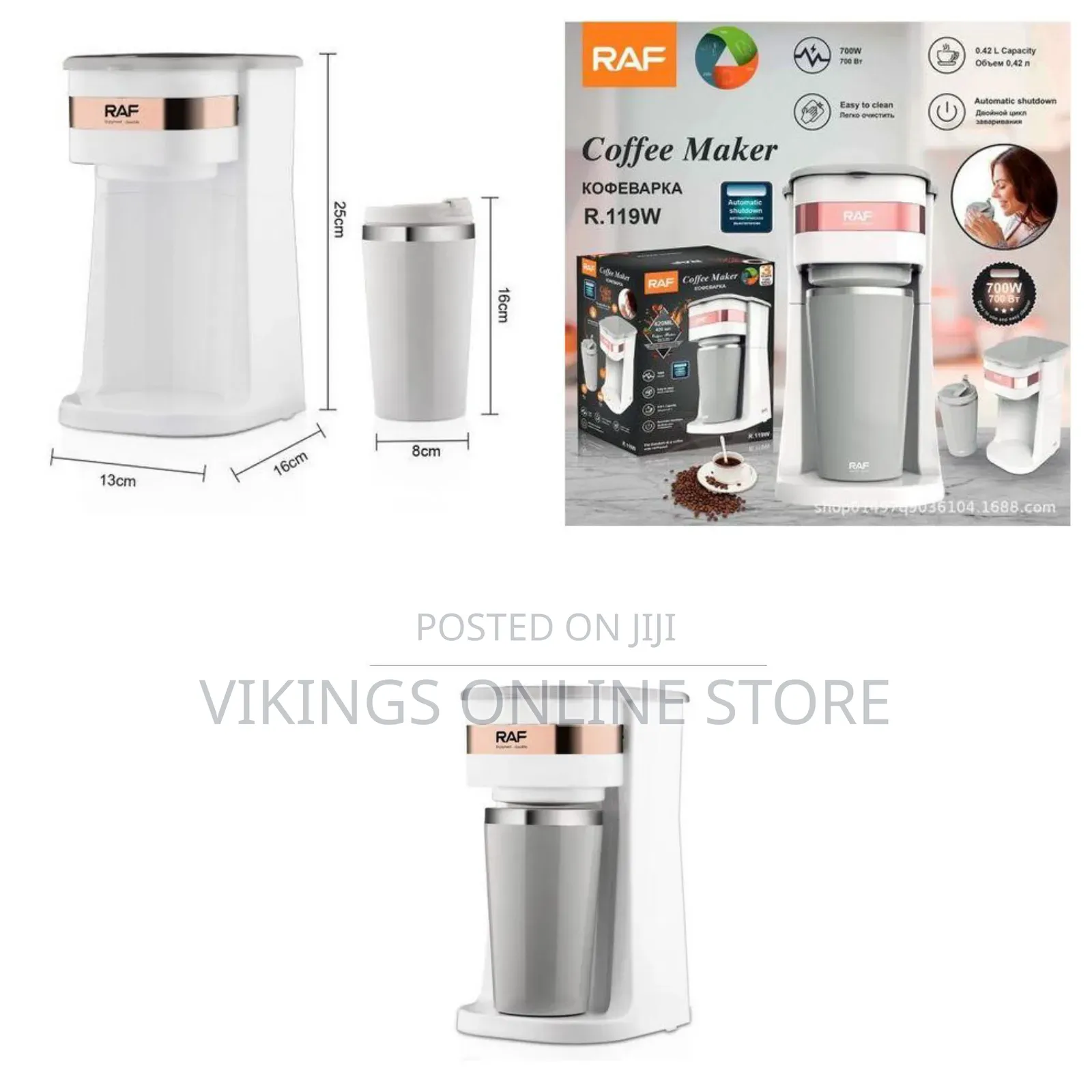 RAF Automatic 4 Cup Espresso Drip Coffee Maker