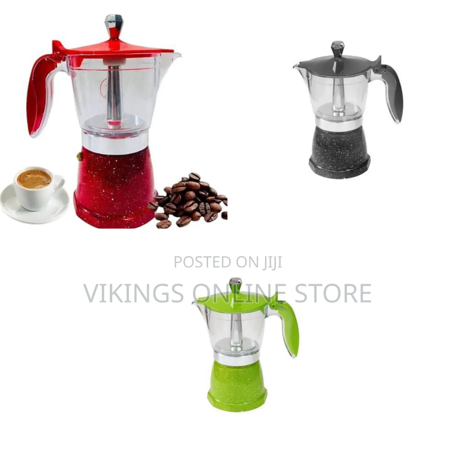 6 Cup Marble Stainless Steel Caffettiera 3 Tazze Espresso Stove