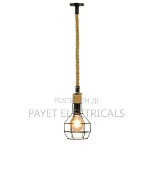 Pendant Rope Lamp Holder With Wire Guard