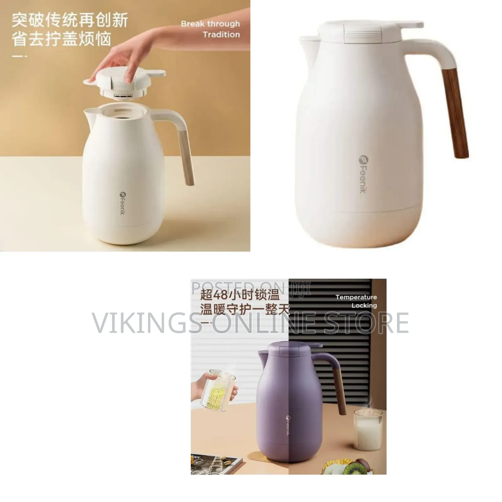 2000ml Thermos Flask Thermal Carafe Tabletop Pot, Thermal Tea Pot