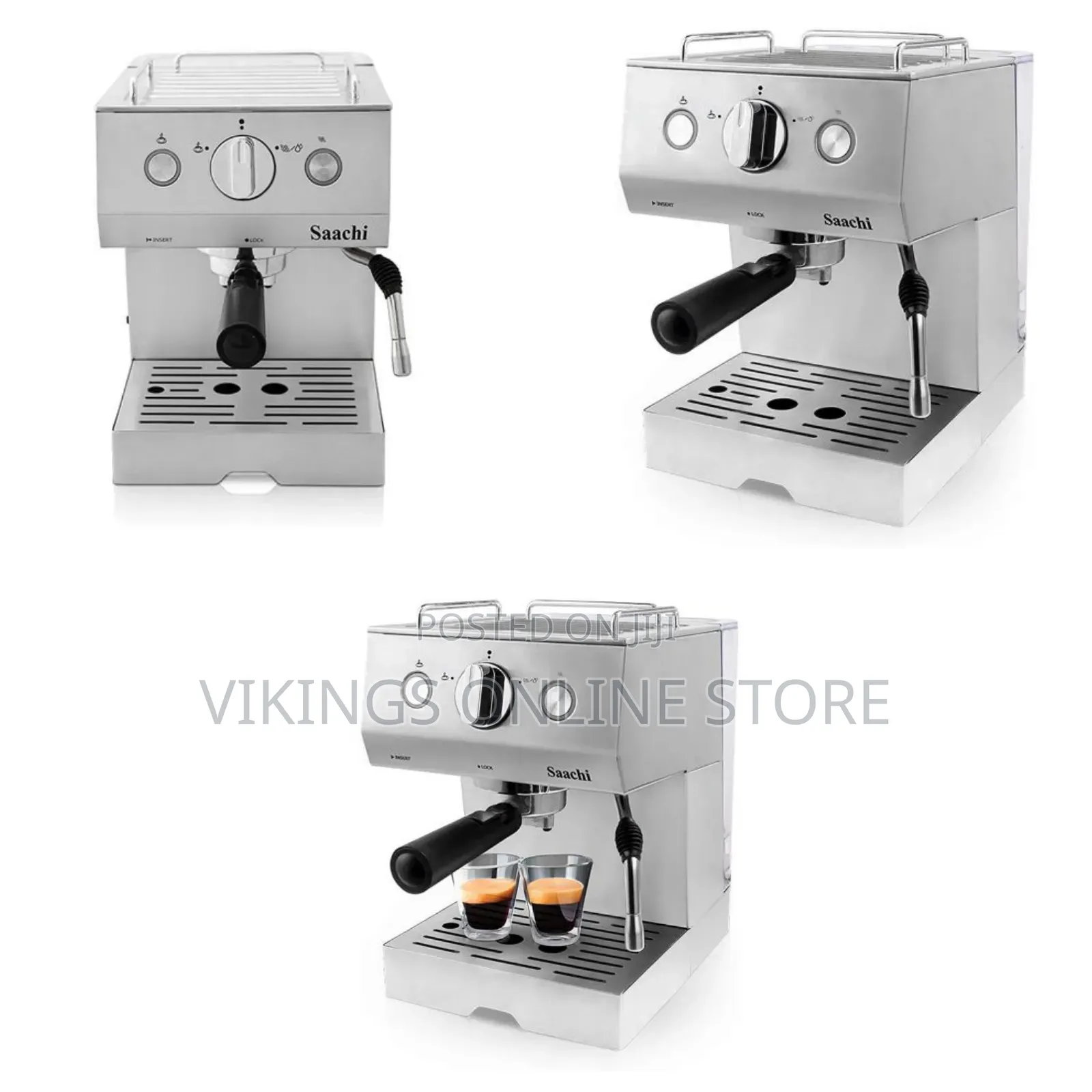 Saachi Espresso Coffee Machine With 15 Bar Automatic Steam Pressure