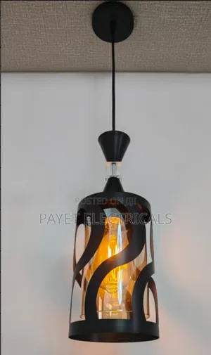 Black Pendant Lampshade With a Glass