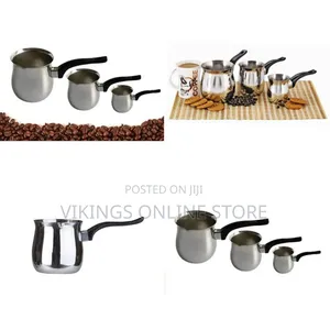 Chef Inox Tea Milk Coffee Warmer Pots Pans Set 3'sml)-