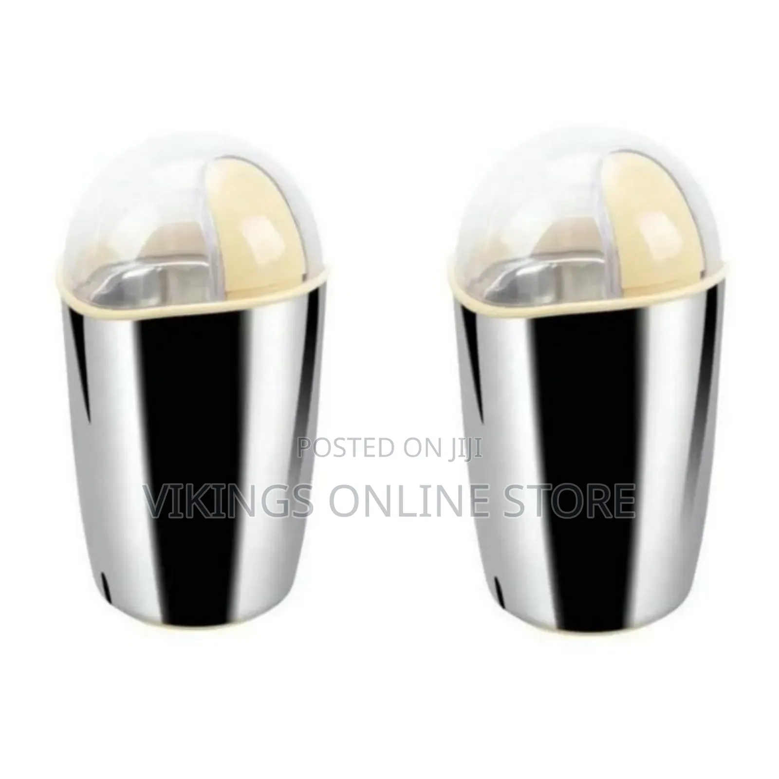 200W Visual Plastic Lid Electric Spice Nuts Coffee Grinder, Silver