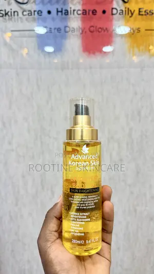Advanced Korean Skin Brightening Body Oil for Dry and Radiant Tone.