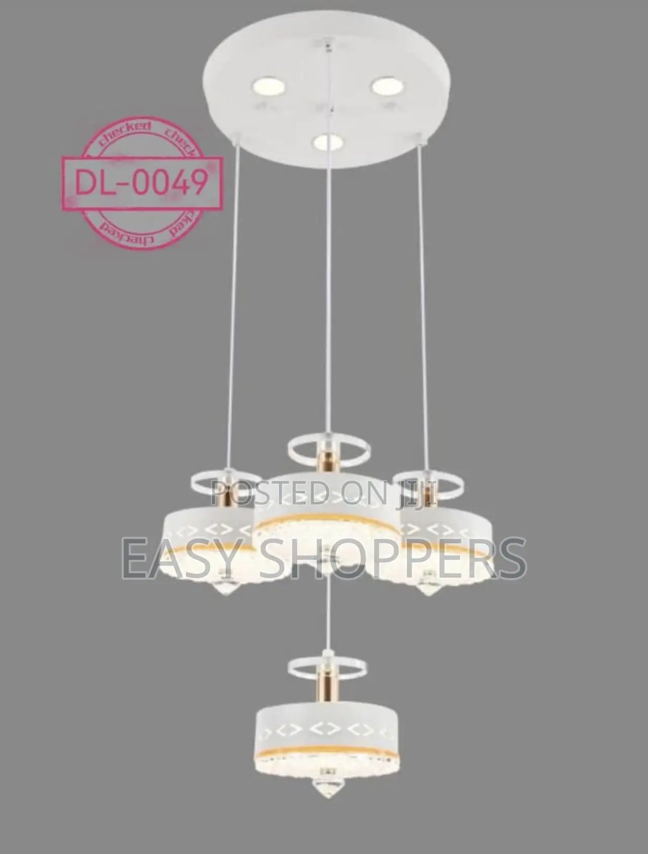 Modern 4-in-1 Chandelier With Cylindrical Shades House Decoration